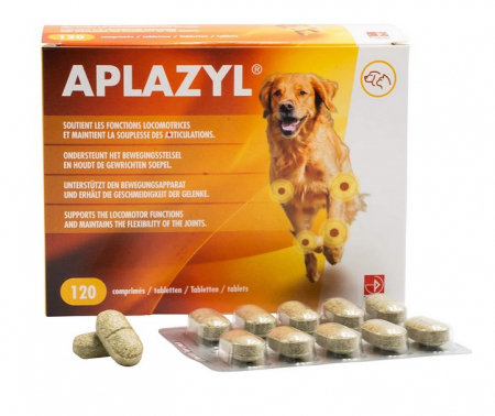 Câini - Supliment nutritiv pentru sustinerea articulatiilor la caini si pisici, Aplazyl, 120 tablete