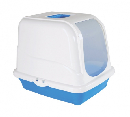 Pisici - Toaleta pentru pisici Croci Oliver, Cu filtru, albastru