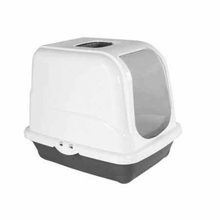 Pisici - Toaleta pentru pisici Croci Oliver, Cu filtru, gri
