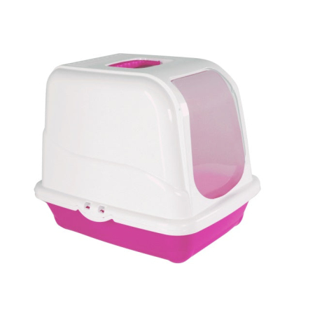 Pisici - Toaleta pentru pisici Croci Oliver, Cu filtru, roz