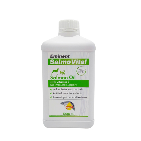 Suplimente - Ulei de somon Eminent Salmovital, Vitamina E, 1000 ml