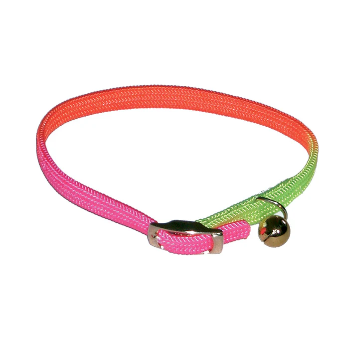 Zgărzi, lese, hamuri - Zgarda pentru pisici Croci Curcubeu, 1 x 31 cm