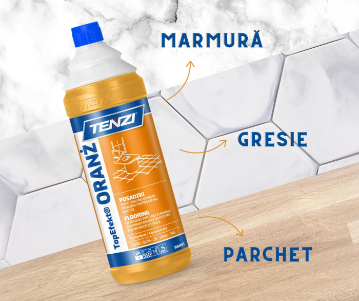Detergent pardoseli, portocala, 1 litru, TopEfekt Oranz, Tenzi [3]