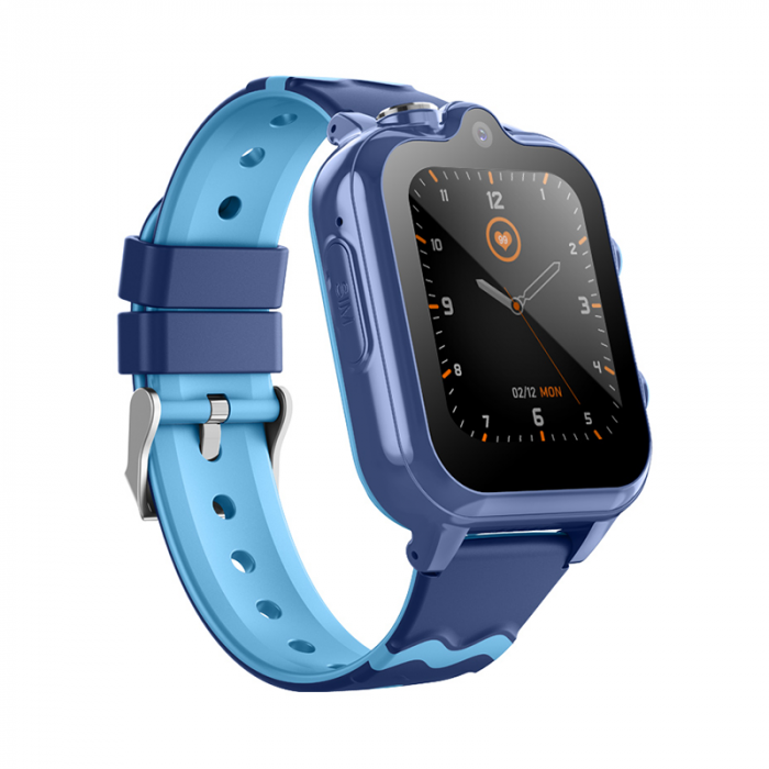 RESIGILAT - Ceas smartwatch copii cu localizare si telefon, 1.69 inch, Camera HD dubla, Slot cartela SIM, Apel video, Buton SOS, Monitorizare spion, Albastru [5]
