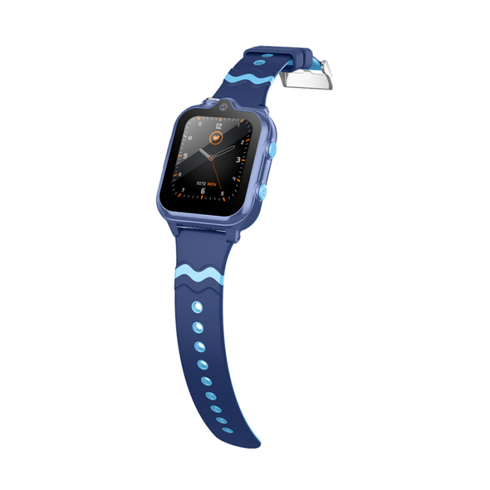 RESIGILAT - Ceas smartwatch copii cu localizare si telefon, 1.69 inch, Camera HD dubla, Slot cartela SIM, Apel video, Buton SOS, Monitorizare spion, Albastru [2]