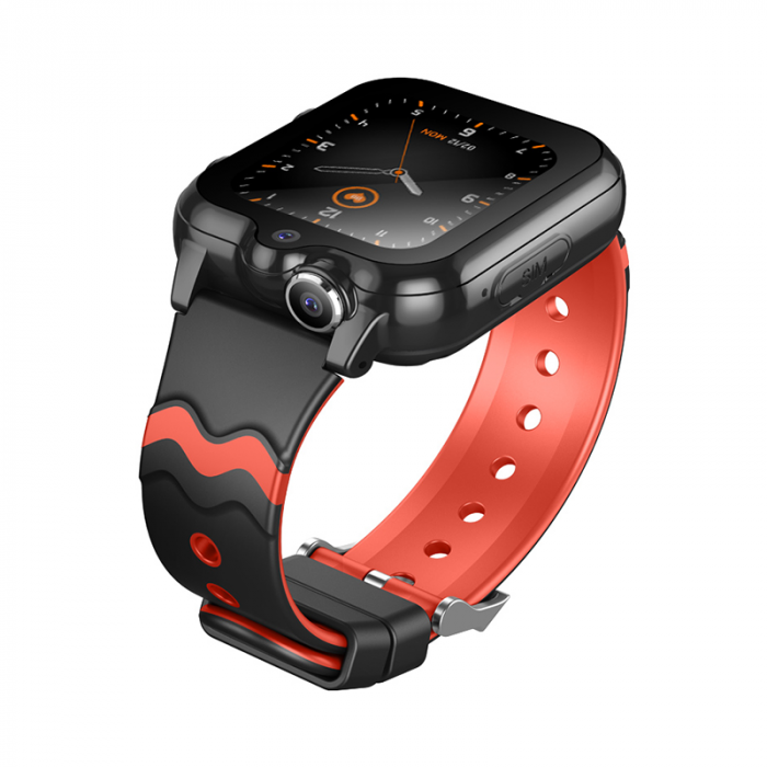 RESIGILAT - Ceas smartwatch copii cu localizare si telefon, 1.69 inch, Camera HD dubla, Slot cartela SIM, Apel video, Buton SOS, Monitorizare spion, Negru [4]