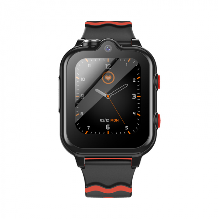 RESIGILAT - Ceas smartwatch copii cu localizare si telefon, 1.69 inch, Camera HD dubla, Slot cartela SIM, Apel video, Buton SOS, Monitorizare spion, Negru [2]
