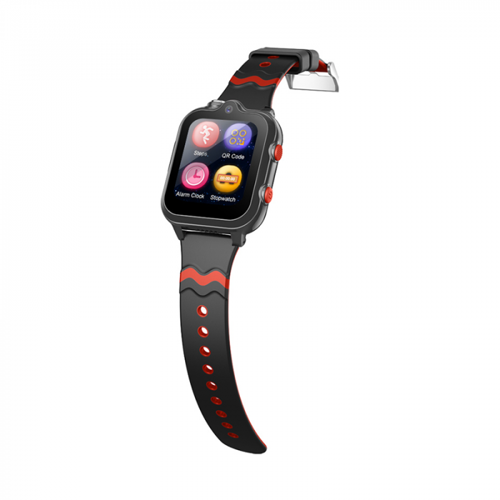 RESIGILAT - Ceas smartwatch copii cu localizare si telefon, 1.69 inch, Camera HD dubla, Slot cartela SIM, Apel video, Buton SOS, Monitorizare spion, Negru [6]