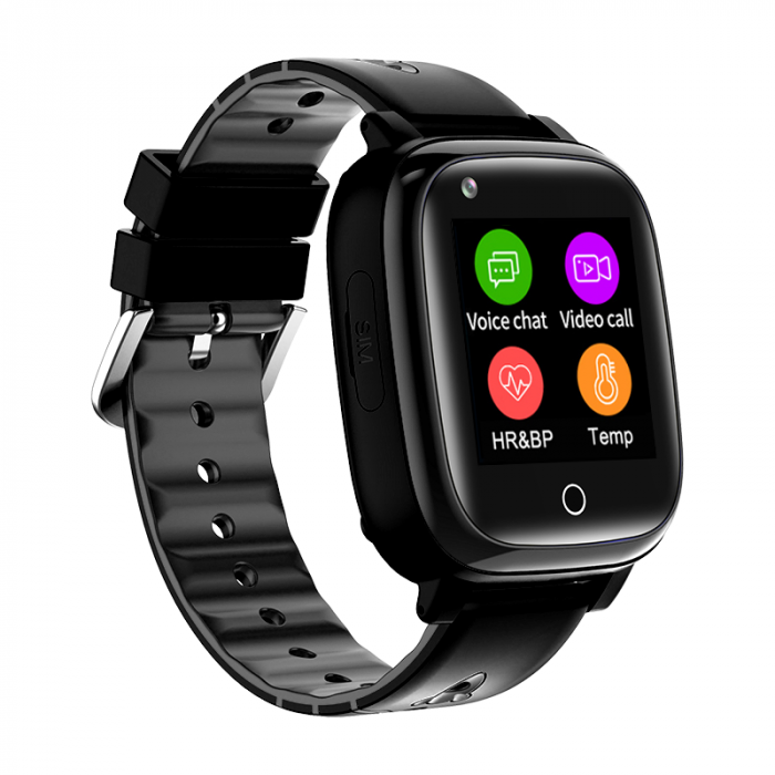 RESIGILAT - Ceas Smartwatch pentru Copii cu Functie Telefon, Localizare GPS, Display Touchscreen 1.3 inch, Camera, Lanterna, Apel video, Monitorizare Spion, Buton SOS, Temperatura si Ritm Cardiac, Ped [1]