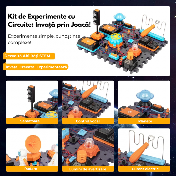 Kit Circuite Electronice pentru Copii - Science Education, STEM, 30 piese, +8 ani [2]