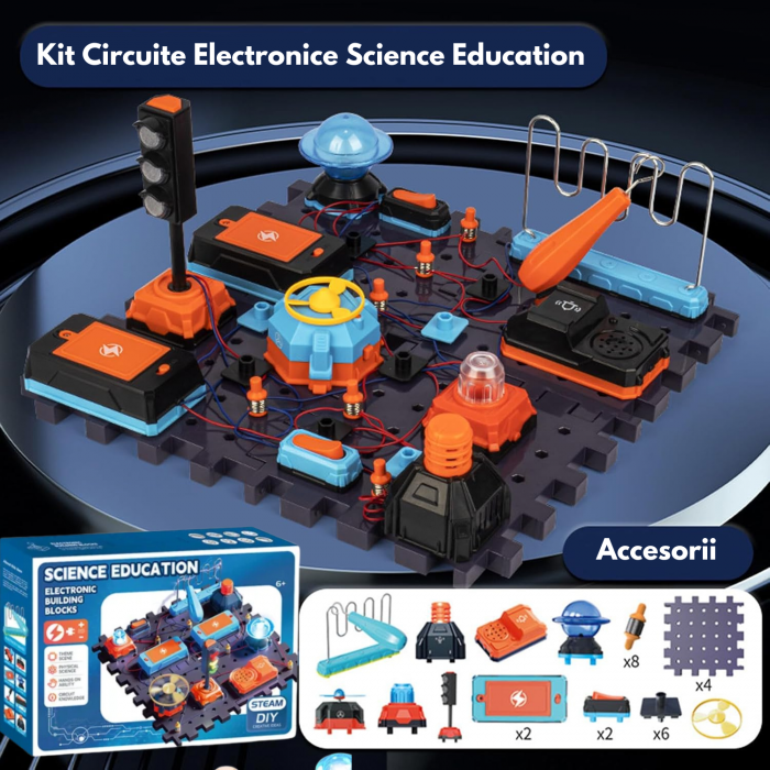 Kit Circuite Electronice pentru Copii - Science Education, STEM, 30 piese, +8 ani [6]