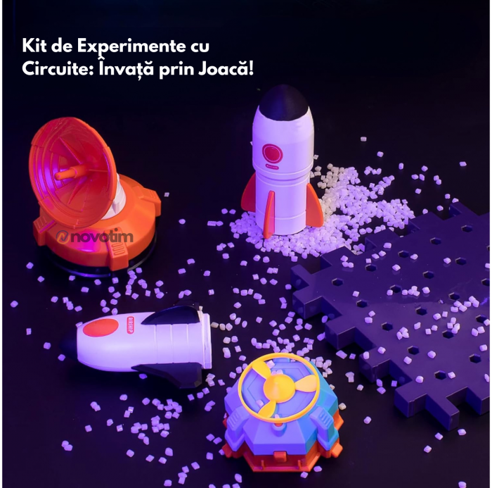 Kit Circuite Electronice pentru Copii - Aerospace, STEM, 15 piese, +8 ani [3]