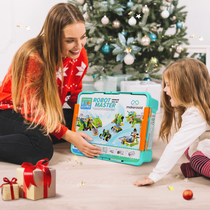Kit Robot Master Premium cu Aplicatie, Programabil, Educational, STEM, 200 in 1, 600+ piese, 47 Cursuri Video, +6 ani [8]