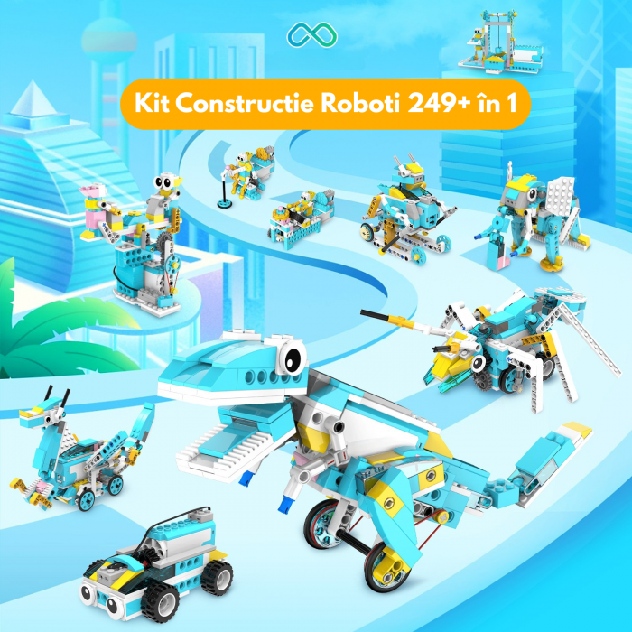Kit Smart Robot Junior, Educational, STEM, 200 in 1, 400+ piese, +6 ani [2]