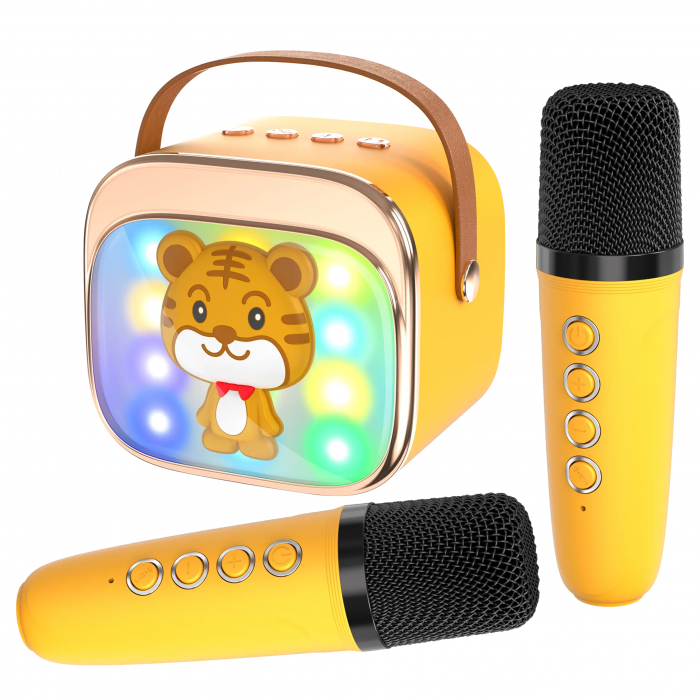 Set karaoke copii cu doua microfoane, Galben [1]