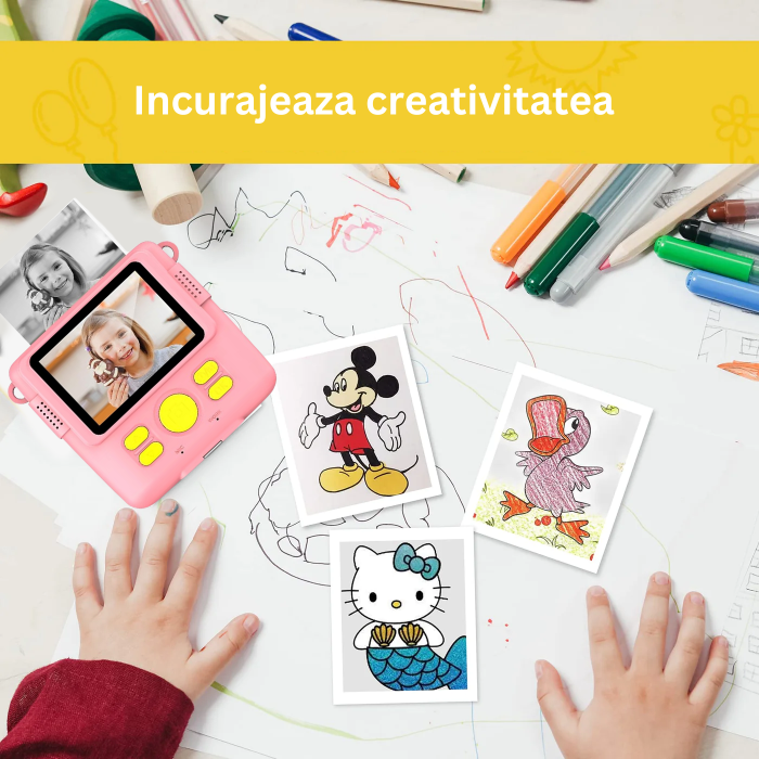 Set 5 Role Hartie de Imprimanta pentru Aparate Foto cu Printare Instant pentru Copii, 10m, Alb [4]