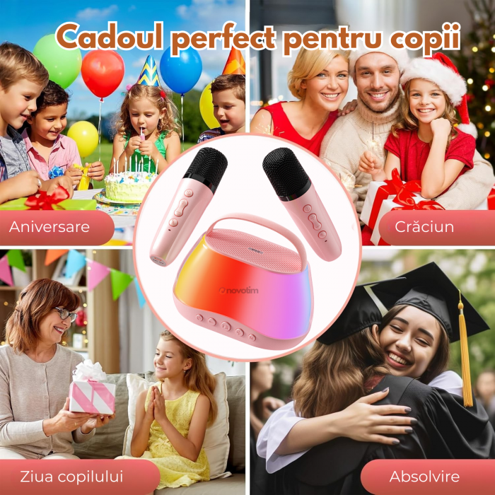 Set de 2 Microfoane Karaoke pentru Copii [3]