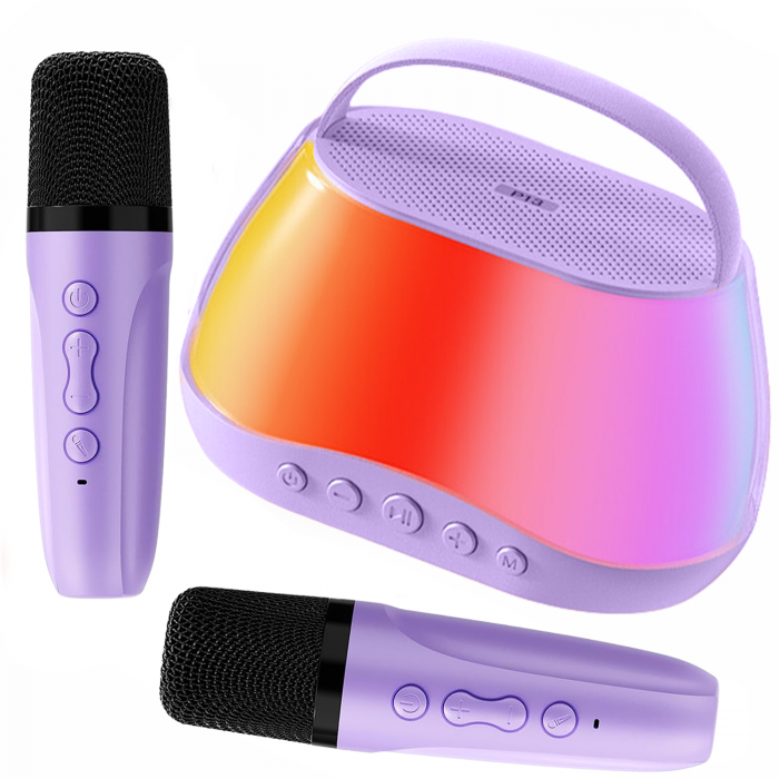 Set de 2 Microfoane Karaoke pentru Copii Mov [1]
