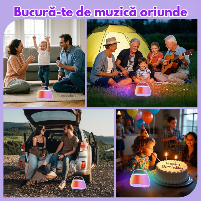 Set de 2 Microfoane Karaoke pentru Copii Mov [9]