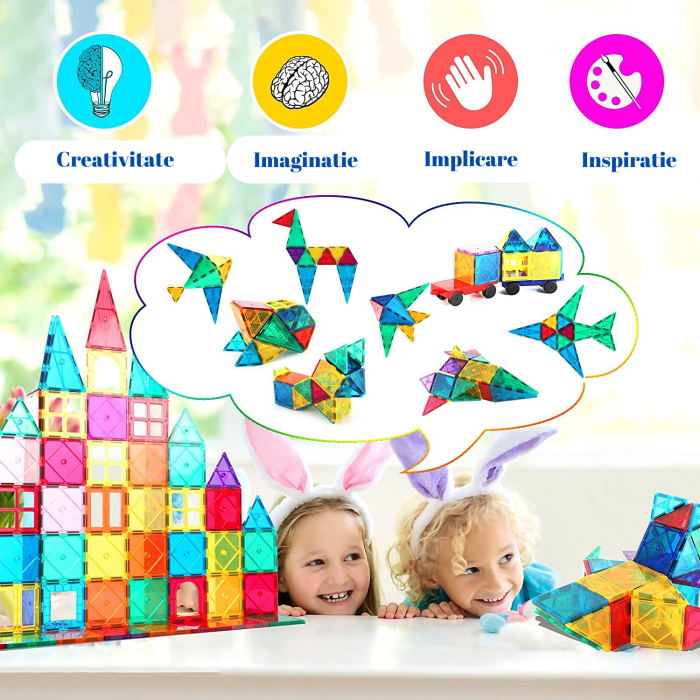 Set constructie Magnetic Tiles 101 piese [8]