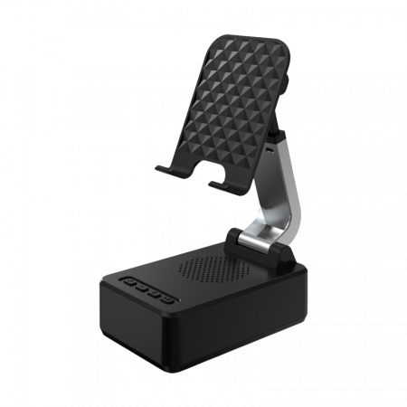 Casa, Gradina & Bricolaj - Boxa cu suport telefon/tableta reglabil si pliabil, Bluetooth v5.3,1500 mAh, Compatibila Android si IOS, Sunet HD, Negru