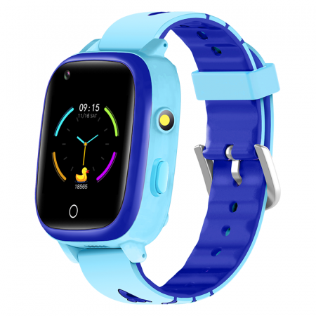 Resigilate - RESIGILAT - Ceas Smartwatch pentru Copii cu Functie Telefon, Localizare GPS, Display Touchscreen 1.3 inch, Camera, Lanterna, Apel video, Monitorizare Spion, Buton SOS, Temperatura si Ritm Cardiac, Ped