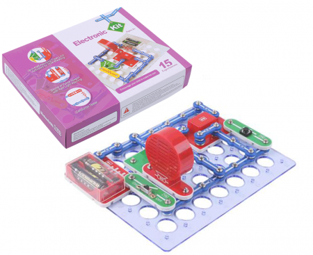 Jucarii educative - Kit Circuite Electronice pentru Copii 15 Experimente