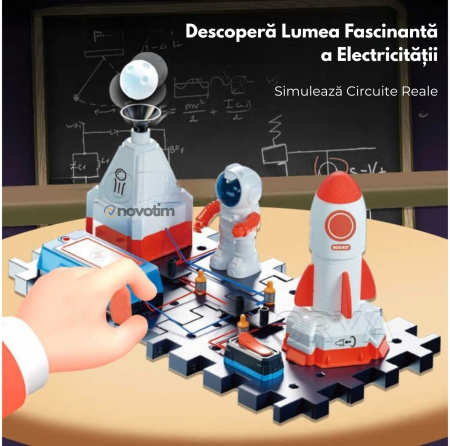 Kit Circuite Electronice pentru Copii - Aerospace, STEM, 15 piese, +8 ani [5]