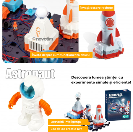 Kit Circuite Electronice pentru Copii - Aerospace, STEM, 15 piese, +8 ani [4]