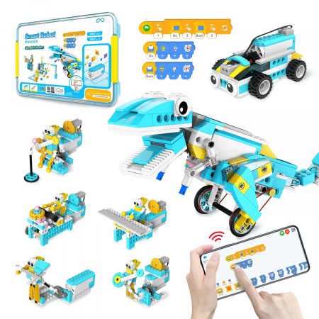 Kit Roboti - Kit Smart Robot Junior, Educational, STEM, 200 in 1, 400+ piese, +6 ani