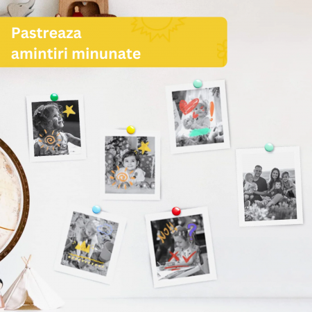 Set 5 Role Hartie de Imprimanta pentru Aparate Foto cu Printare Instant pentru Copii, 10m, Alb [4]