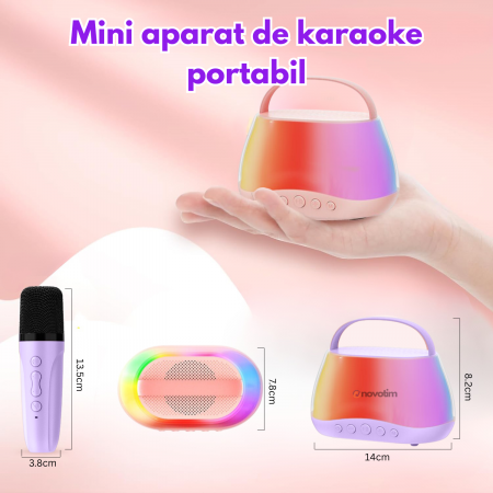 Set de 2 Microfoane Karaoke pentru Copii Mov [6]