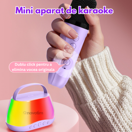 Set de 2 Microfoane Karaoke pentru Copii Mov [4]