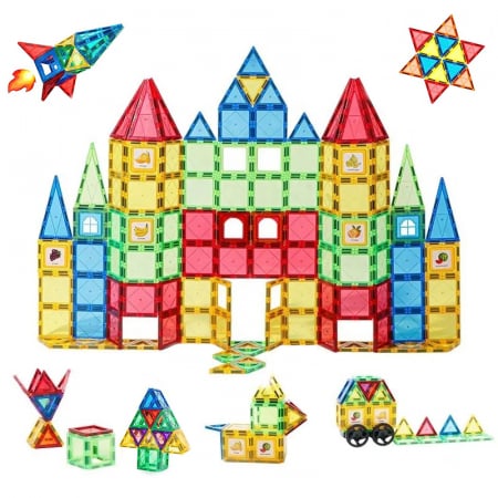 Produse - Set constructie Magnetic Tiles 101 piese