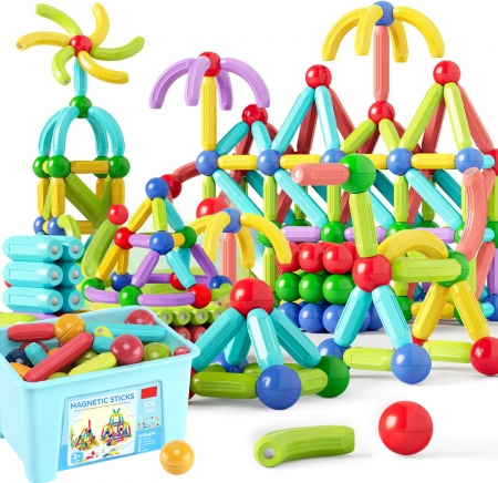 Bile si bete magnetice - Magnetic Sticks 108 piese