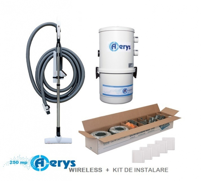 Pachet 250 mp Aspirator Aerys cu Kit de accesorii wireless si Kit de instalare [2]