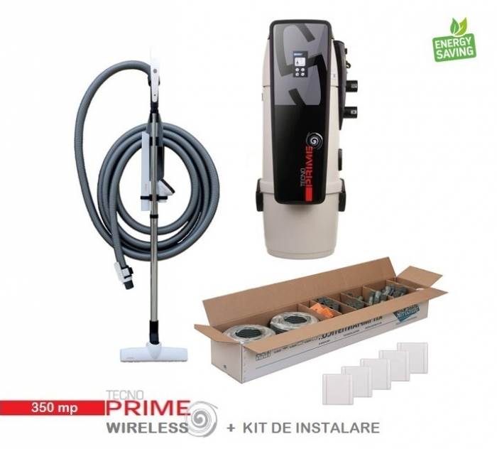 Pachet 350 mp Aspirator Tecno Prime cu Kit de accesorii wireless si Kit de instalare [2]