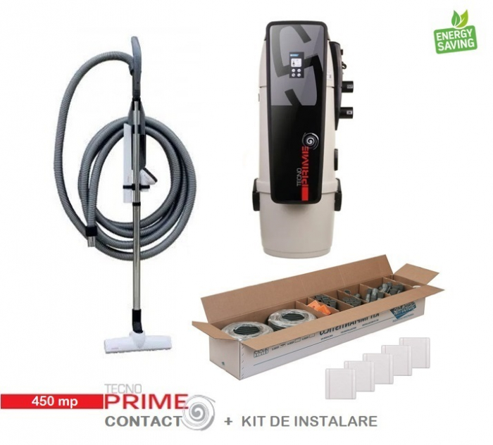 Pachet 450 mp Aspirator Tecno Prime cu Kit de accesorii standard si Kit de instalare [2]