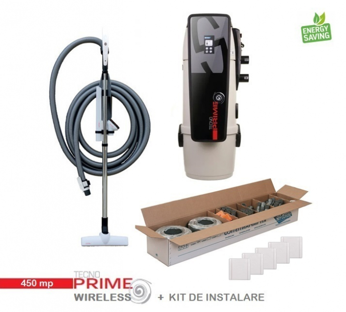 Pachet 450 mp Aspirator Tecno Prime cu Kit de accesorii wireless si Kit de instalare [3]