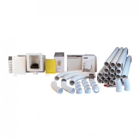 Kituri complete de materiale pentru instalare  - Kit complet de instalare pentru furtun retractabil Flexin 51 mm