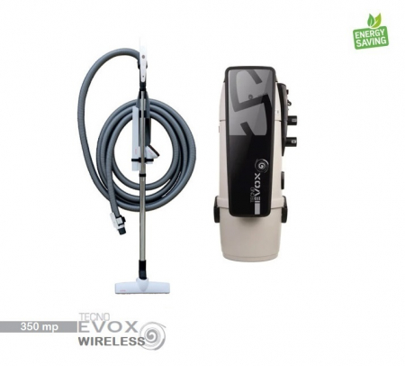 Aspiratoare centralizate - Pachet 350 mp Aspirator Tecno Evox cu Kit de accesorii wireless fara Kit de instalare