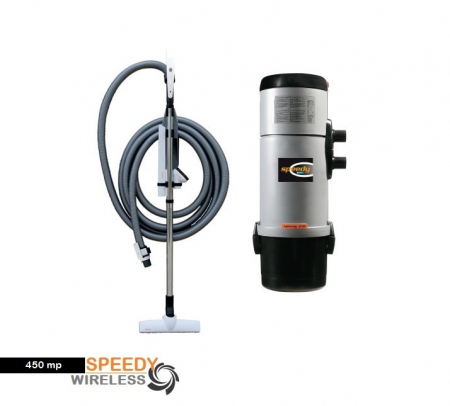Aspiratoare centralizate - Pachet 450 mp Aspirator Speedy cu Kit de accesorii wireless fara Kit de instalare