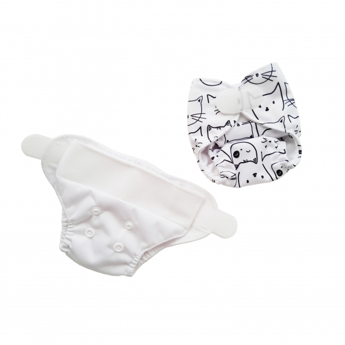 Textile Doll Diapers, adjustable size, 2 pieces (different patterns), from Nullie Lulls [1]