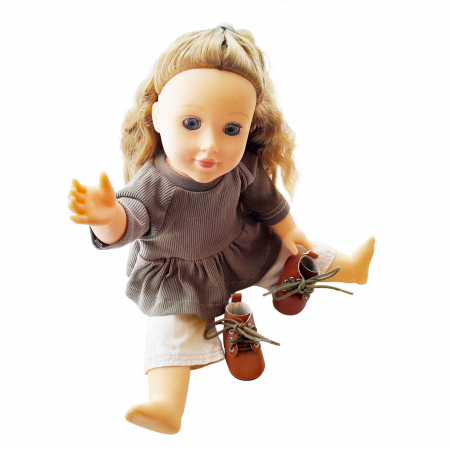 Simple Brown Doll Shoes [4]