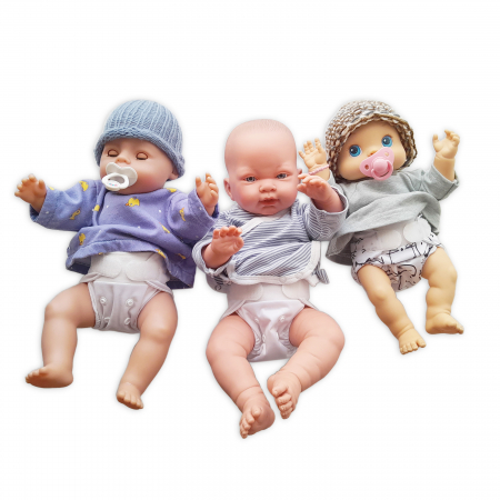 Textile Doll Diapers, adjustable size, 2 pieces (different patterns), from Nullie Lulls [1]