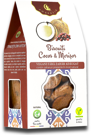 Dulce și sărat - Biscuiti Cocos & Merisor - 130Gr