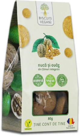 Dulce și sărat - Biscuiti Vegani Nuca Si Ovaz - 80 Gr, Govinda