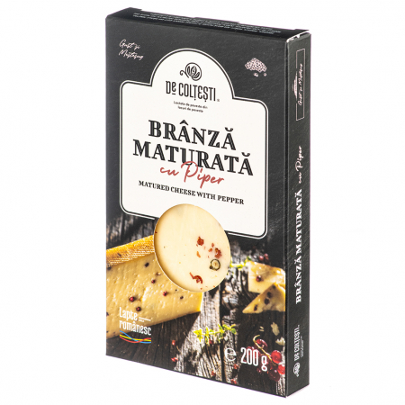 Lactate - BRANZĂ MATURATĂ CU PIPER DE COLȚEȘTI 200 G