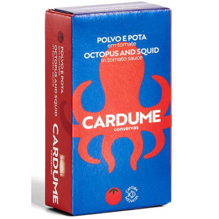 Produse din pește - Cardume Caracatita Si Calamar Bucati In Sos De Rosii 120G