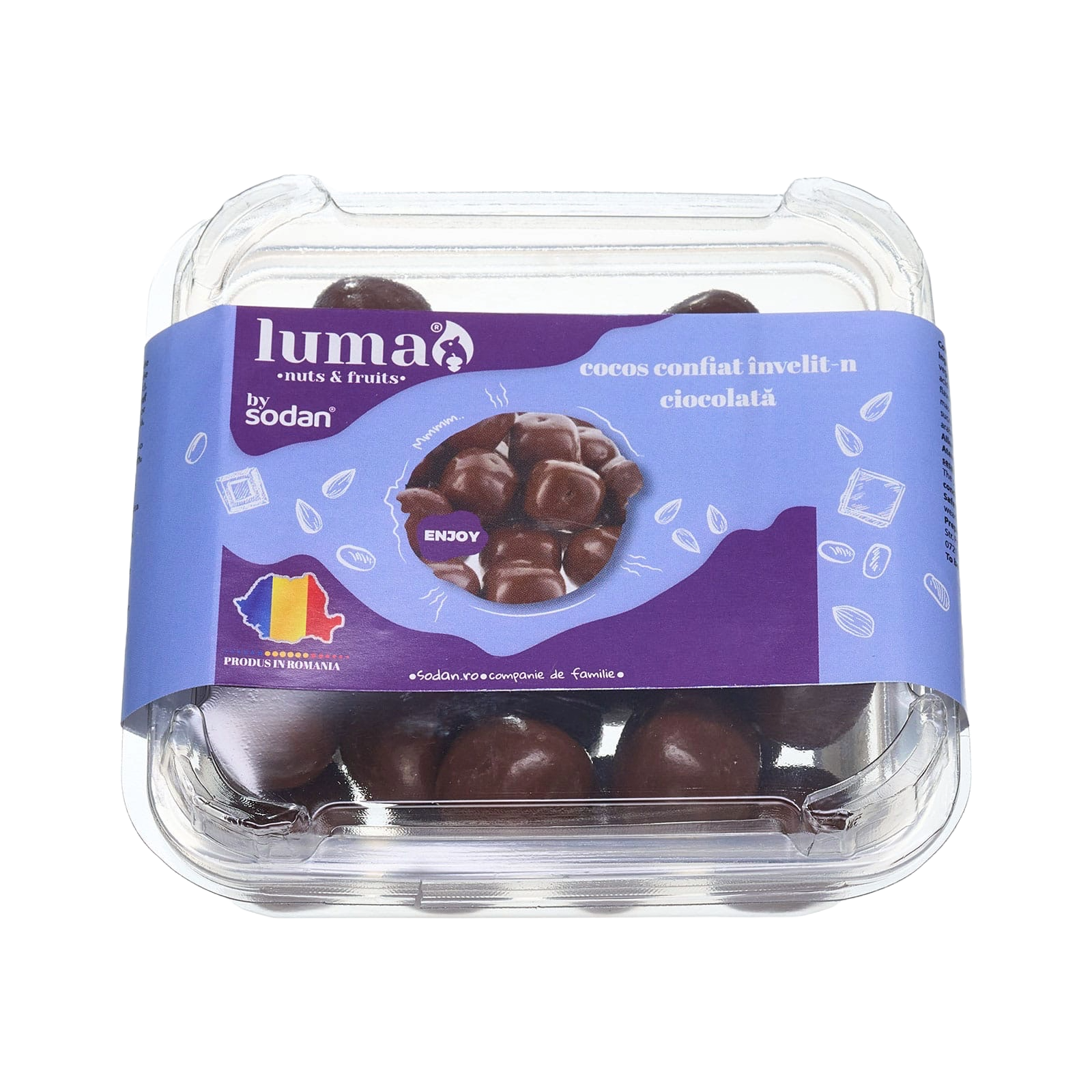 Dulce și sărat - Cocos Confiat Invelit In Ciocolata 180Gr